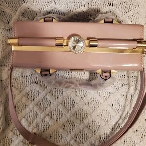 Kate Spade Blush Clutch with Gold Details